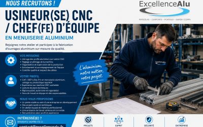 Usineur(se) CNC / Chef(fe) d’équipe en menuiserie aluminium